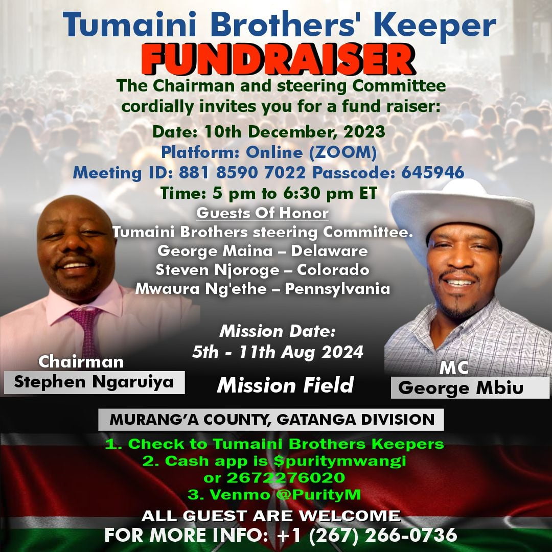 Fundraiser for 2024 Gatanga Division Mission